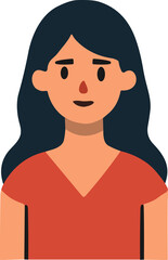 Woman head, female face, people avatar.