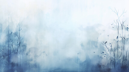 light gray-blue abstract watercolor background november style, cool tones soft copy space