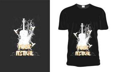Acoustic guitar and hand lettering. A great element for a music festival or t-shirt design.
