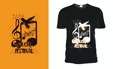 Music Festival t-shirt design Music's colorful typography Vector art illustration