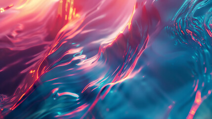 Abstract 3D Simple Texture Liquid Wave Holographic from Above
