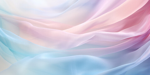 Fototapeta premium Light colored pink and blue tulle fabric