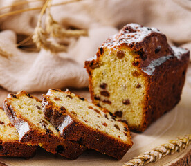 Panettone Traditional Christmas Sweet Bread with Raisins