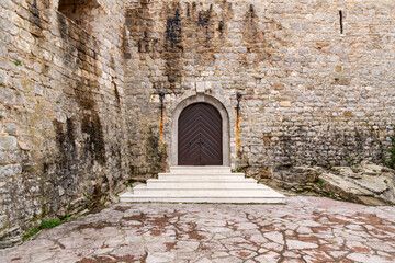 Fototapeta na wymiar The citadel in Budva is an ancient fortress on the Adriatic coast, Montenegro