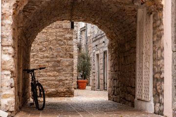 Obraz premium Traditional architecture in the old town of Budva, Montenegro.