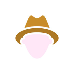 farmer icon on a white background, vector illustration