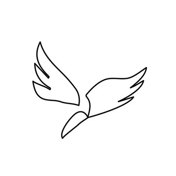 bird icon on a white background, vector illustration
