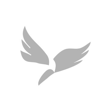 bird icon on a white background, vector illustration