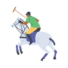 Obraz premium Polo gameplay in action vector illustration