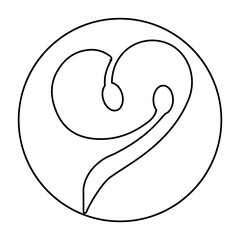 hearts icon on a white background, vector illustration