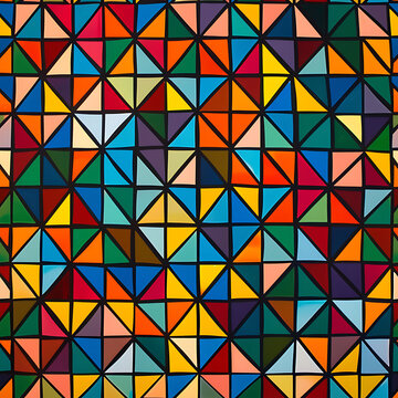 Tessellating Triangles seamless geometric pattern