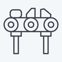 Icon Diamond. related to Mining symbol. line style. simple design editable. simple illustration