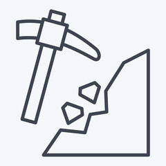 Icon Mining. related to Mining symbol. line style. simple design editable. simple illustration