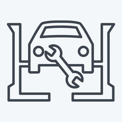 Icon Service. related to Car ,Automotive symbol. line style. simple design editable. simple illustration