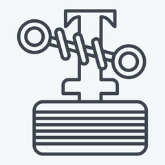 Icon Suspension. related to Car ,Automotive symbol. line style. simple design editable. simple illustration