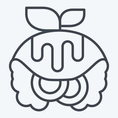 Icon Omelette. related to Breakfast symbol. line style. simple design editable. simple illustration