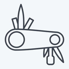 Icon Multitool related to Bicycle symbol. line style. simple design editable. simple illustration