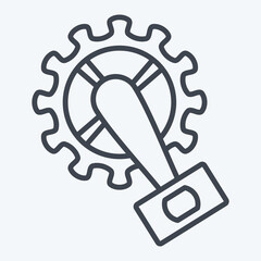 Icon Pedal related to Bicycle symbol. line style. simple design editable. simple illustration