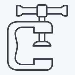 Icon Clamp. related to Welder Equipment symbol. line style. simple design editable. simple illustration