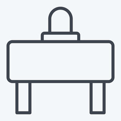 Obraz premium Icon Barrier. related to Road Sign symbol. line style. simple design editable. simple illustration