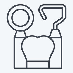 Icon Dental Hygiene Tool. related to Dentist symbol. line style. simple design editable. simple illustration