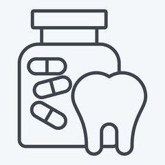 Icon Drug. related to Dentist symbol. line style. simple design editable. simple illustration
