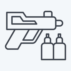 Icon Gun. related to Poison symbol. line style. simple design editable. simple illustration