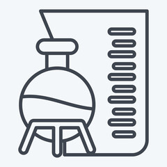 Icon Laboratory. related to Poison symbol. line style. simple design editable. simple illustration