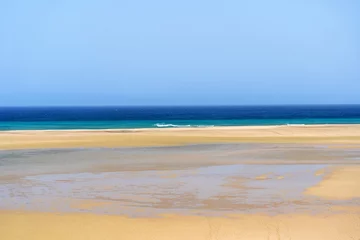 Foto op Plexiglas anti-reflex Sotavento Beach, Fuerteventura, Canarische Eilanden Traumstrand auf Fuerteventura - Playa de Sotavento de Jandía