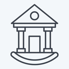 Icon Court House. related to Icon Building symbol. line style. simple design editable. simple illustration