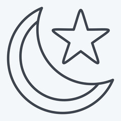 Icon Muslim. related to India symbol. line style. simple design editable. simple illustration