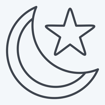 recommend clip art: Icon Muslim. related to India symbol. line style. simple design editable. simple illustration