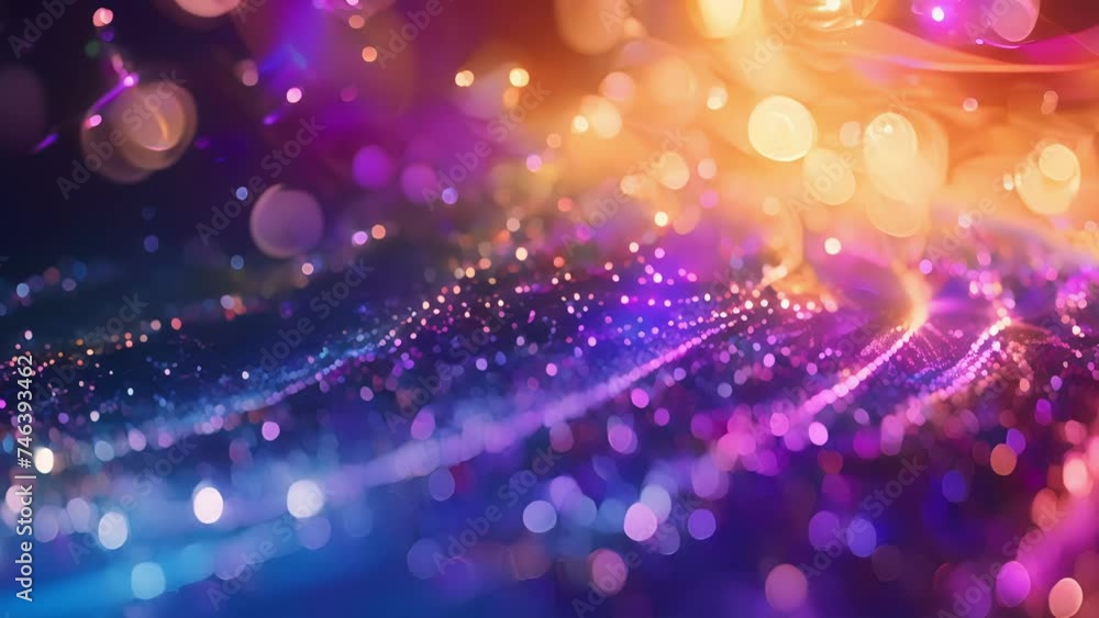 Poster a stunning display of pulsating colors and rhythmic patterns that unveils the harmony and chaos of t