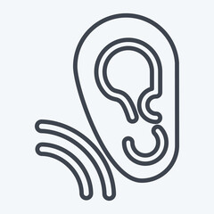 Icon Ear. related to Communication symbol. line style. simple design editable. simple illustration