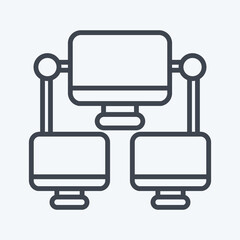 Icon Connection Computer. related to Communication symbol. line style. simple design editable. simple illustration