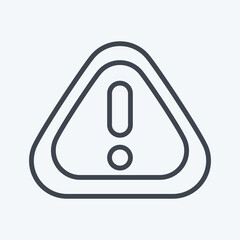 Icon Exclamation. related to Communication symbol. line style. simple design editable. simple illustration