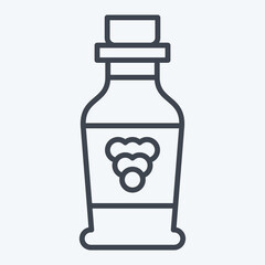 Icon Grape Win. related to France symbol. line style. simple design editable. simple illustration