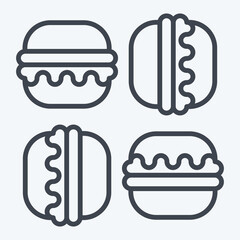 Icon Macaron. related to France symbol. line style. simple design editable. simple illustration