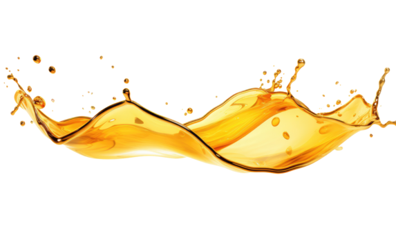 Orange Liquid Splashing. A vibrant splash of orange liquid creating a striking visual effect. The liquid appears to be in motion. on a White or Clear Surface PNG Transparent Background.