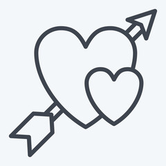 Icon Cupid. related to Valentine Day symbol. line style. simple design editable. simple illustration