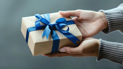 hand with gift box