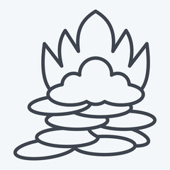 Icon Shirasu. related to Sushi symbol. line style. simple design editable. simple illustration