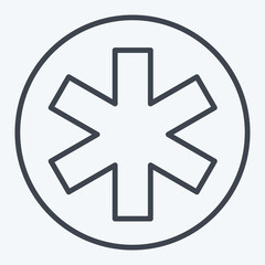 Icon Emergency. related to World Cancer symbol. line style. simple design editable. simple illustration