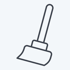 Icon Broom. related to Cleaning symbol. line style. simple design editable. simple illustration