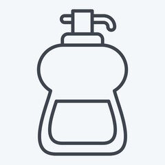 Icon Liquid Soap. related to Cleaning symbol. line style. simple design editable. simple illustration