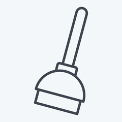 Icon Plunger. related to Cleaning symbol. line style. simple design editable. simple illustration