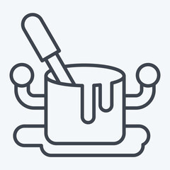 Icon Cook Soup. related to Cooking symbol. line style. simple design editable. simple illustration