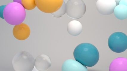 Colorful Floating Soft Balls Background