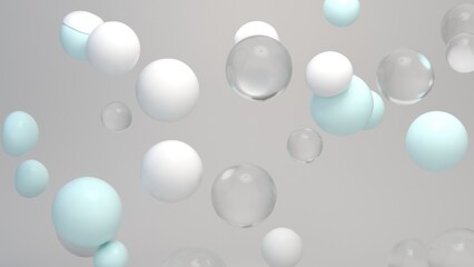 Colorful Floating Soft Balls Background - 746395493