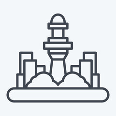 Icon Kuala Lumpur. related to Capital symbol. line style. simple design editable. simple illustration
